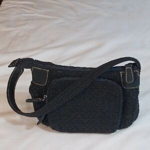 Mini Y2K Black  Women's Hand Bag-W Built In Wallet